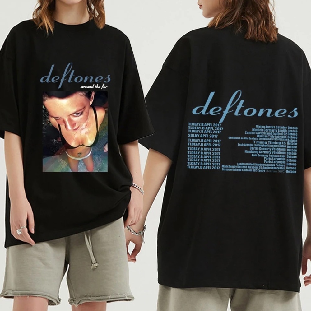 New Deftones Around The FurTour T-Shirts Band Print Streetwear Men Women Fashion